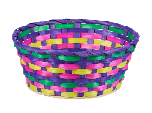 Easter Shallow Multi-Coloured Basket