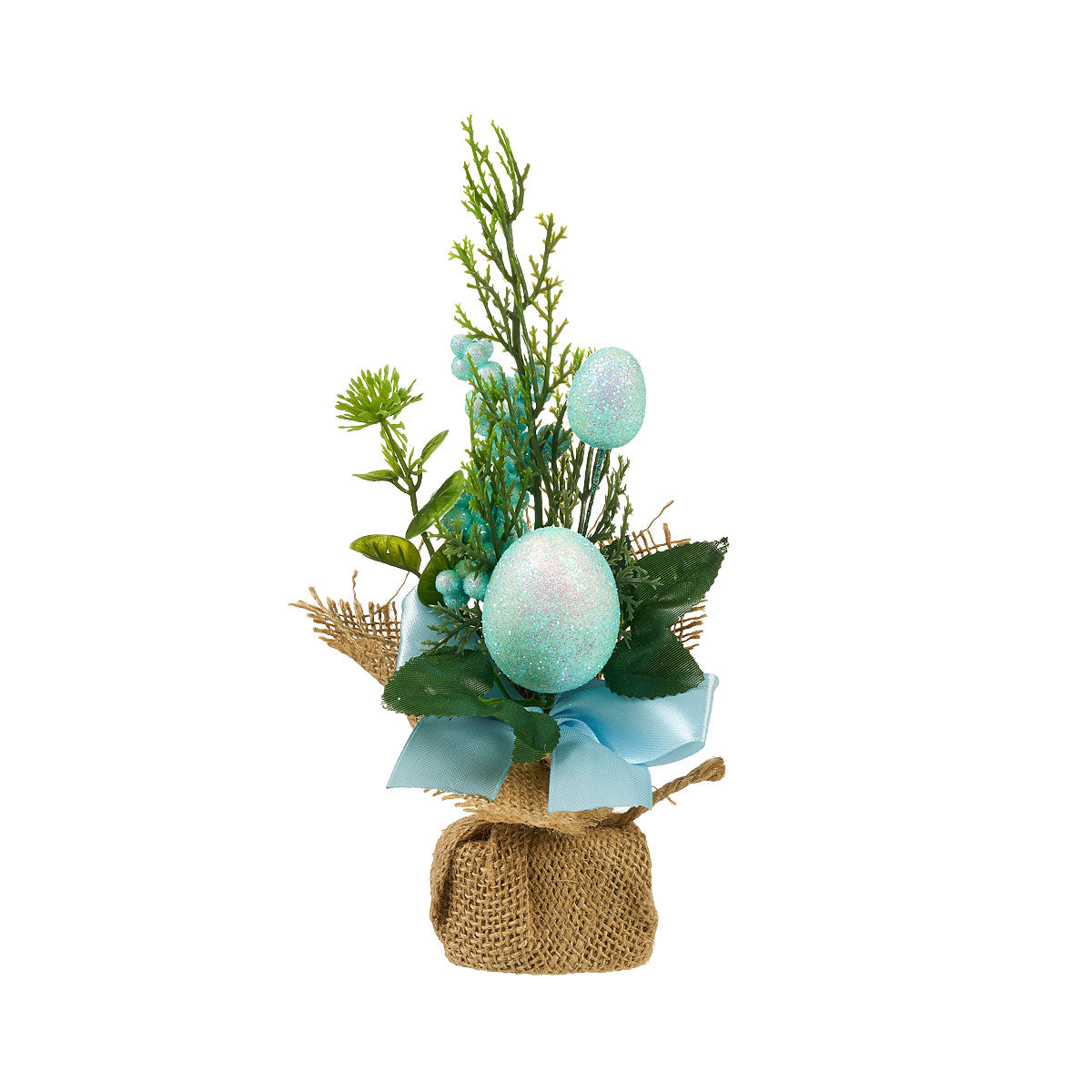 Easter Faux Florals In Hessian Bag Assorted