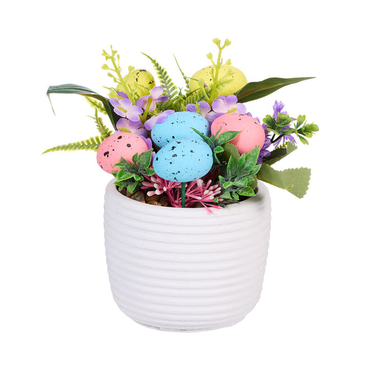 Easter Pot With Eggs