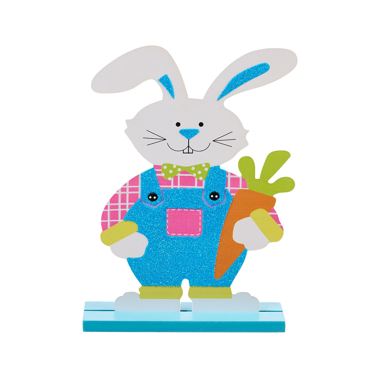 Easter Tabletop MDF Bunny With Glitter Assorted