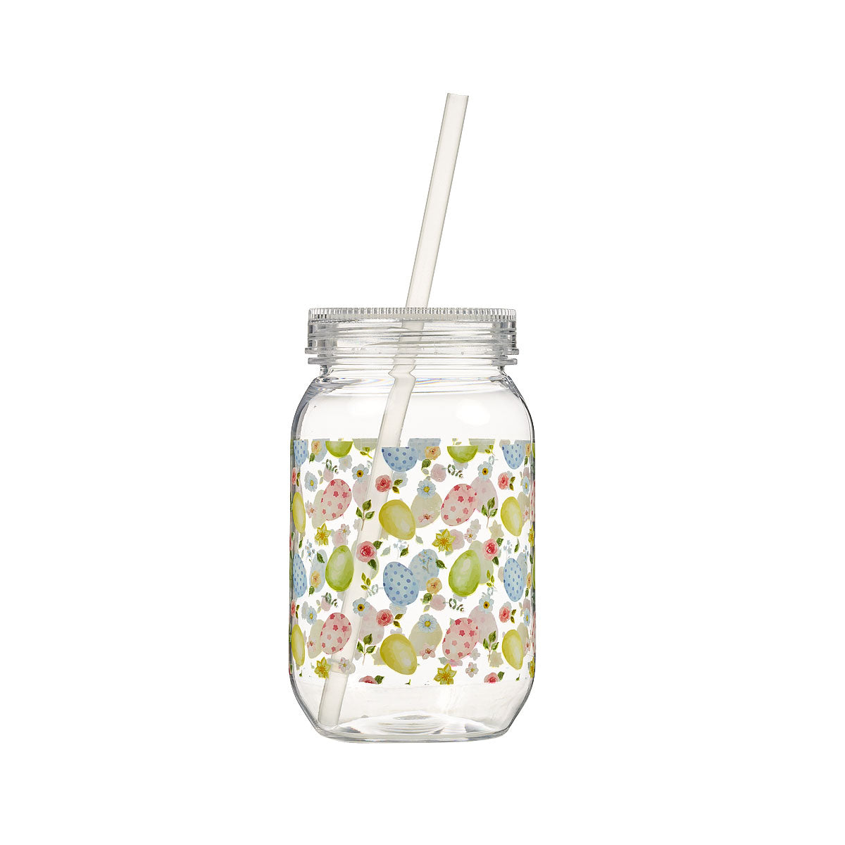 Easter Mason Jar With Straw