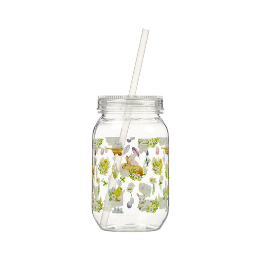 Easter Mason Jar With Straw