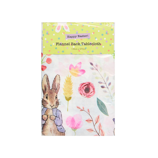 Easter Flannel-Back Tablecloth