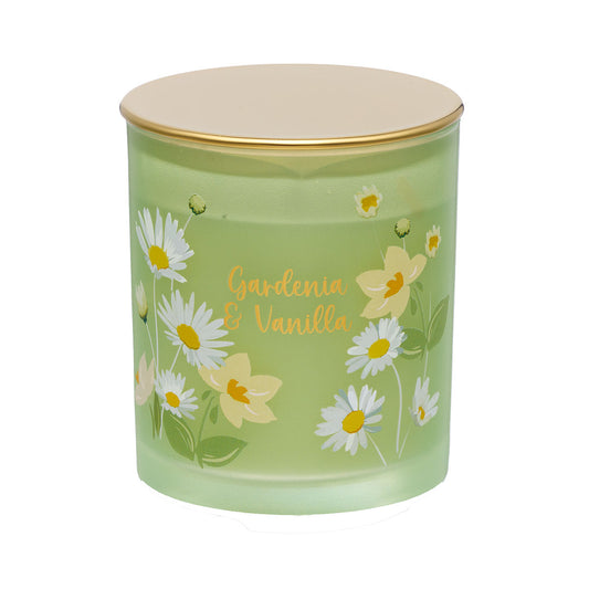 Candle Floral Gold Lid Assorted