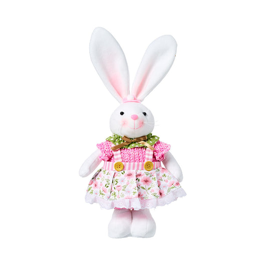 Easter Standing Dressed Bunnies Figurine 40cm