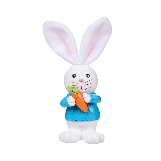 Easter Bunny With Soft Ears Figurine Assorted