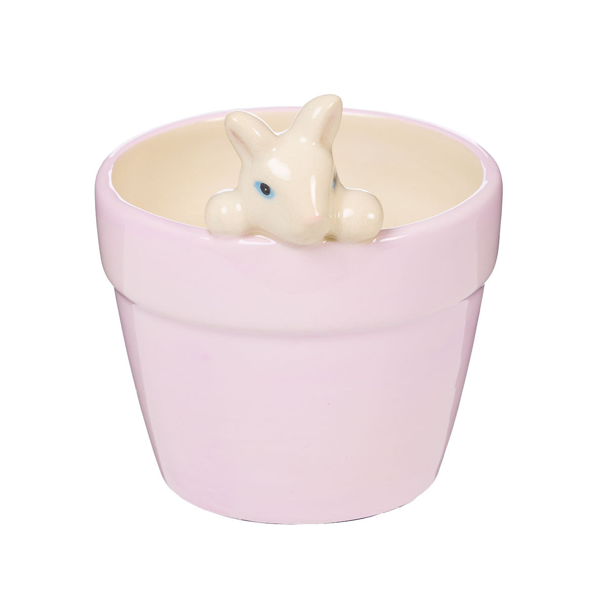 Easter Coloured Pot With Bunny Assorted
