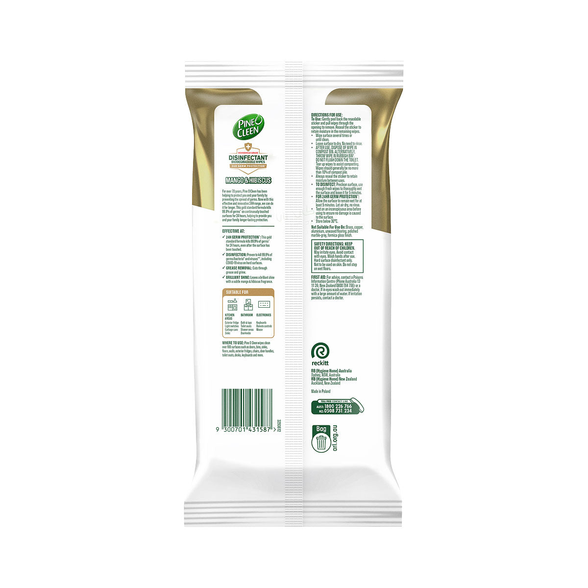 Pine O Cleen 24h Mango Wipes 126pk