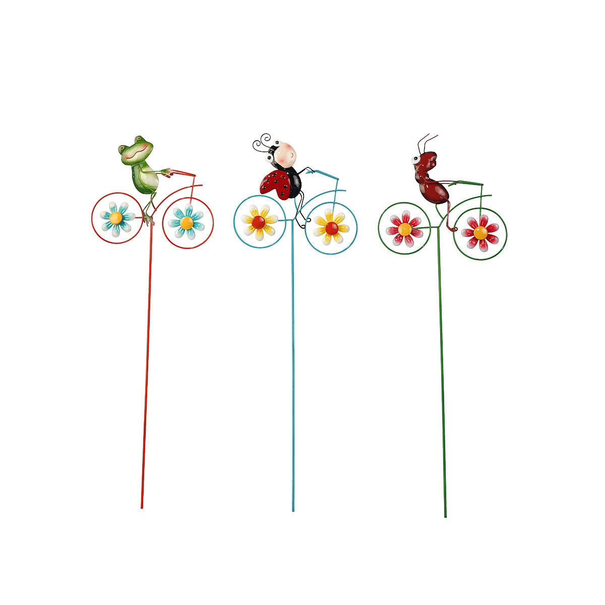 Garden Stake Metal Animal Bike 61cm Assorted