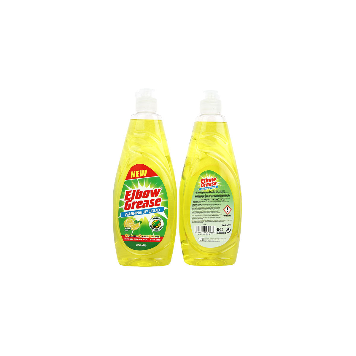 Elbow Grease Dishwashing Liquid Lemon Fresh 600mL