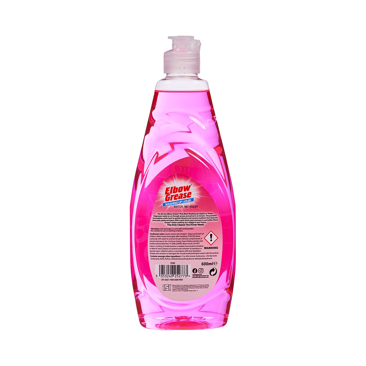 Elbow Grease Dishwashing Liquid Pink Blush Fresh 600mL