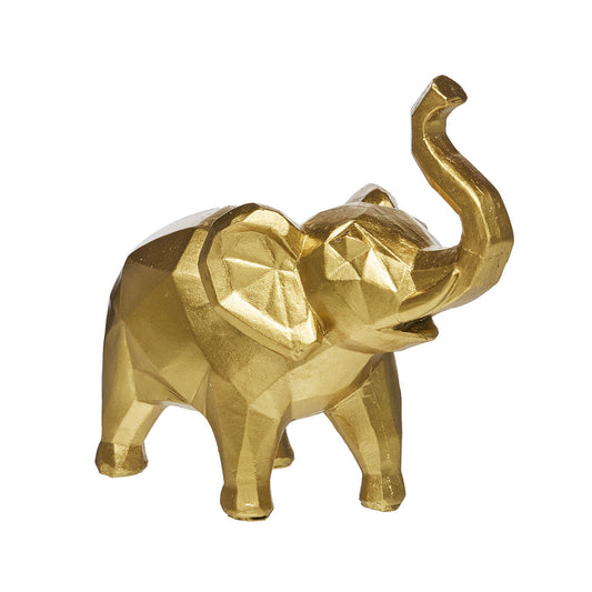Gold Geo Elephant Ornament