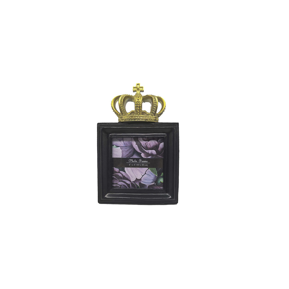 Crown Square Frame Gold Black 4"X4"