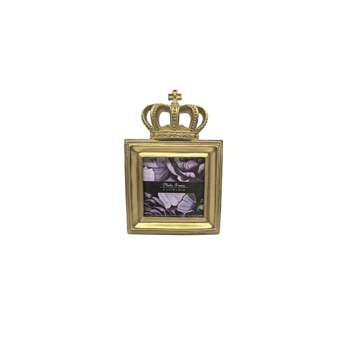 Crown Square Frame Gold Black 4"X4"