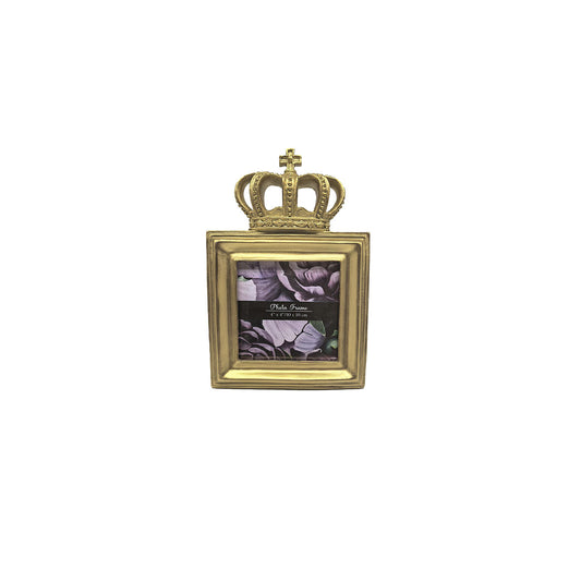 Crown Square Frame Gold Black 4"X4"