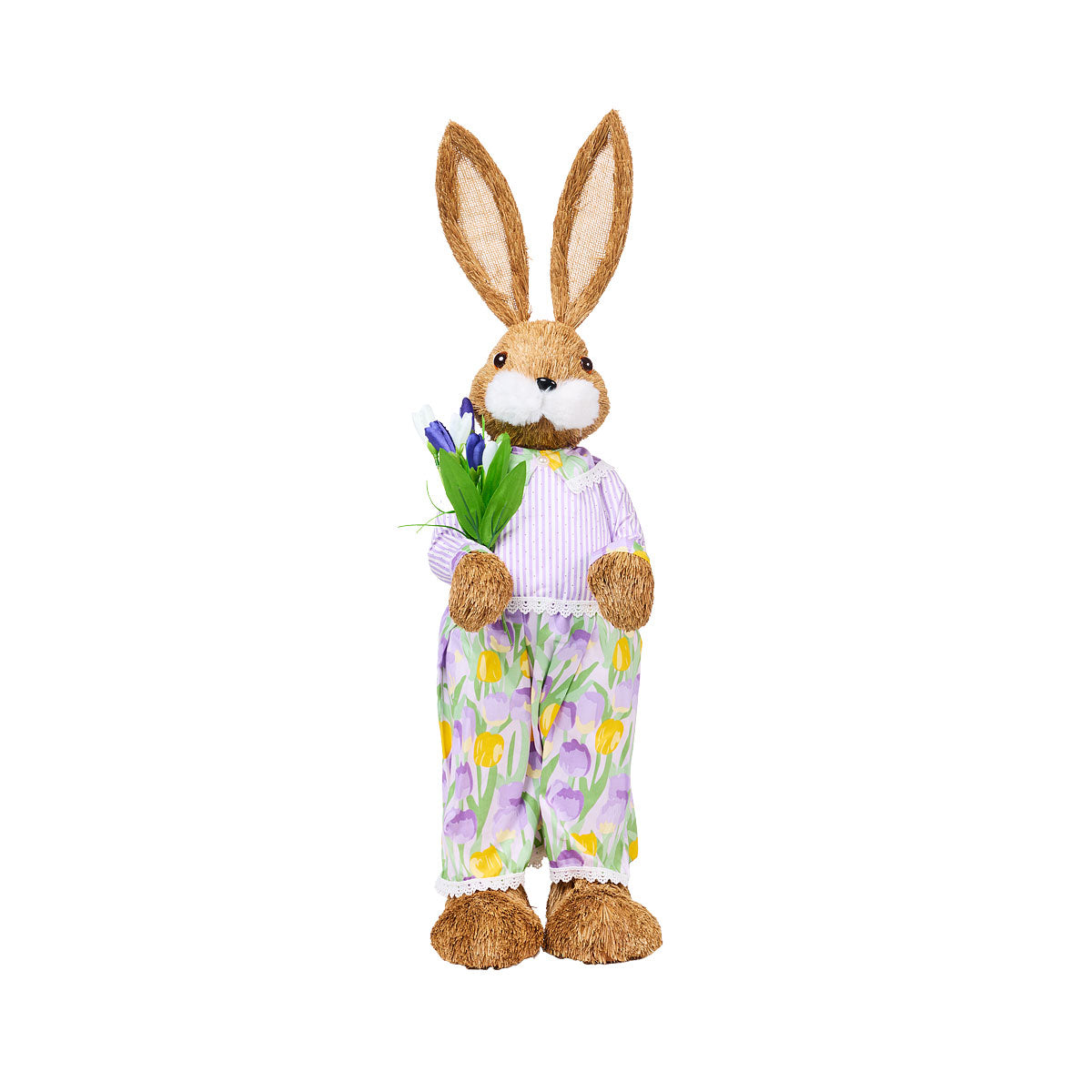 Easter Straw Bunny 75cm Assorted