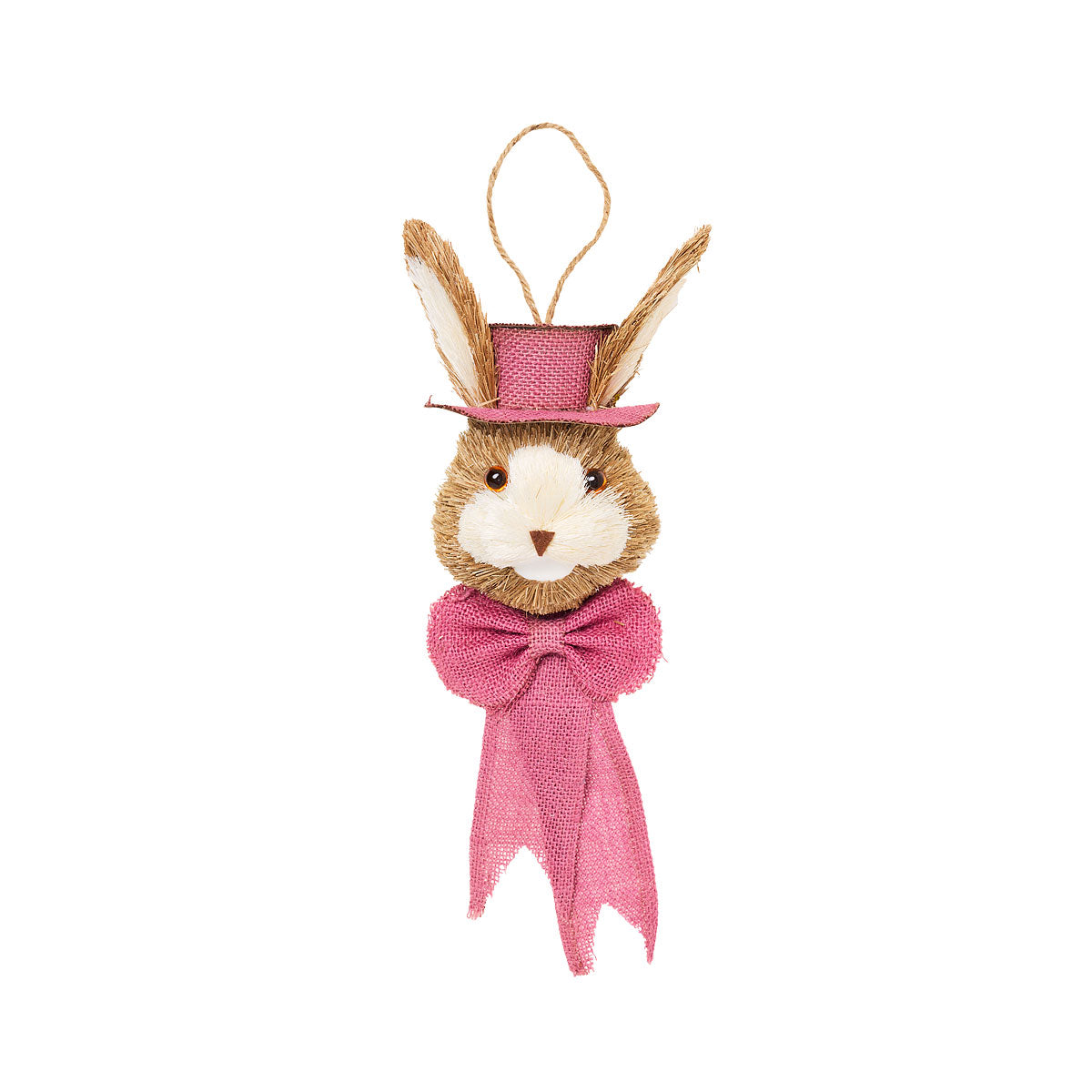 Easter Hanging Straw Bunny Head Assorted
