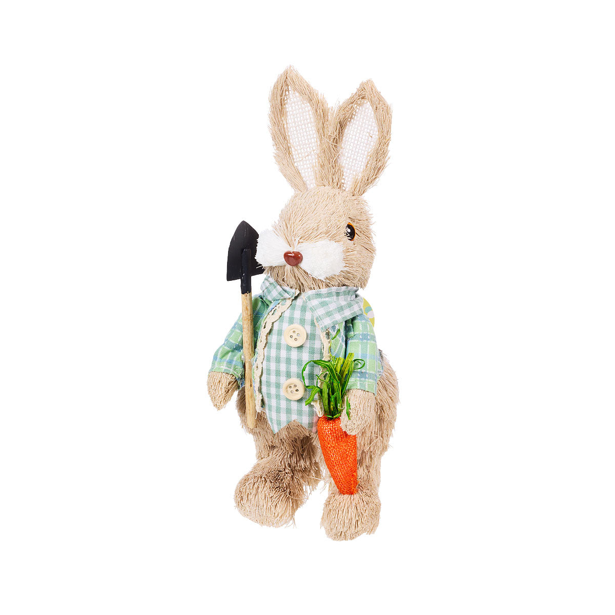 Easter Straw Bunny White With Flowers/Carrot Assorted