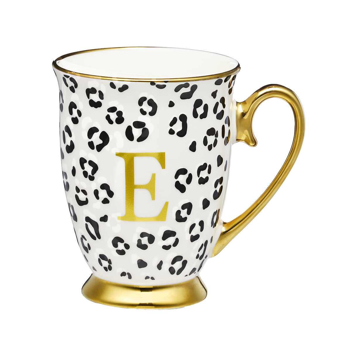 Leopard Monogram Mug B,E,T Assorted
