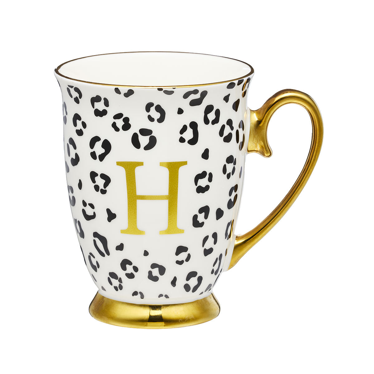 Leopard Monogram Mug K,H,N Assorted