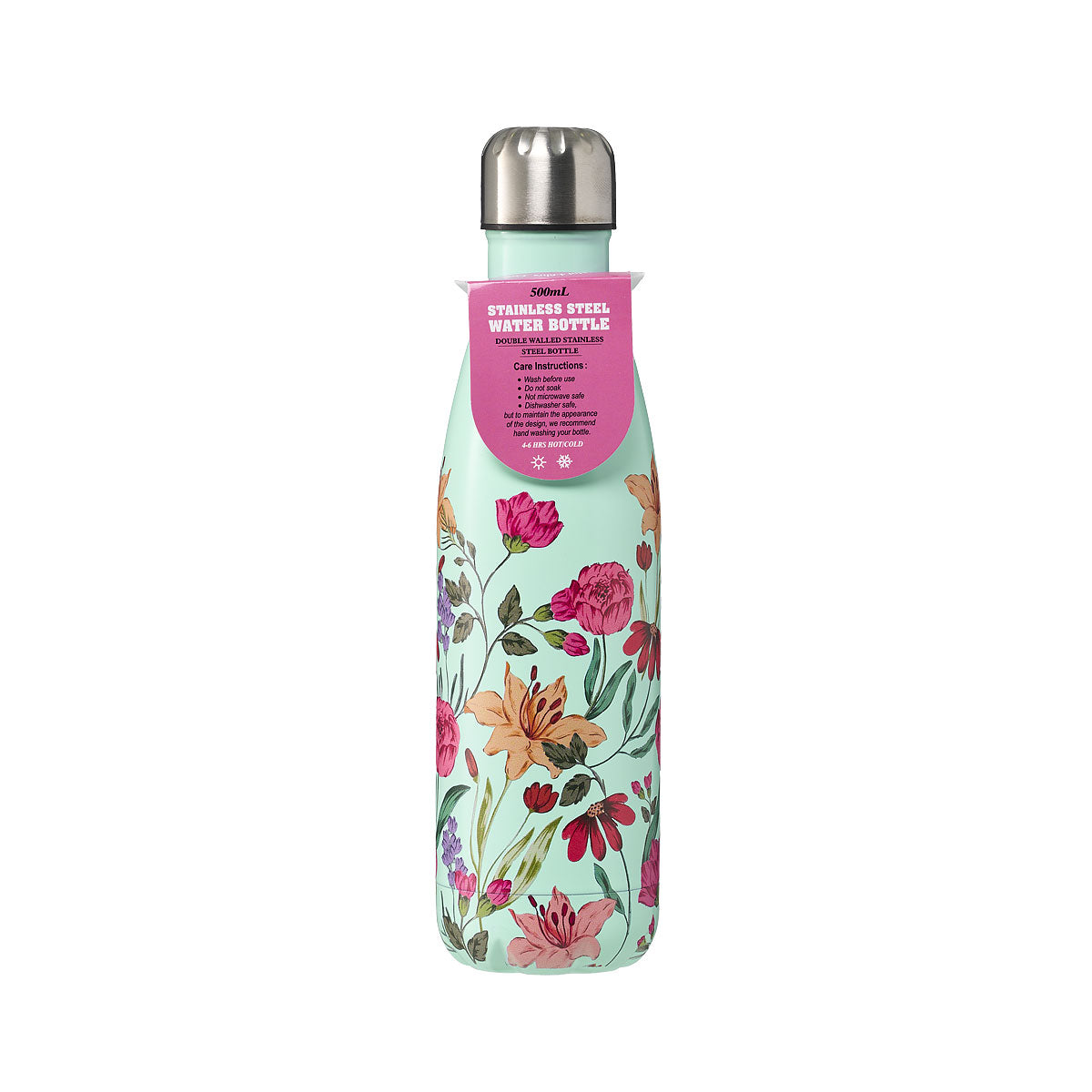 Botanics Stainless Steel Double Wall Bottle 500mL Assorted