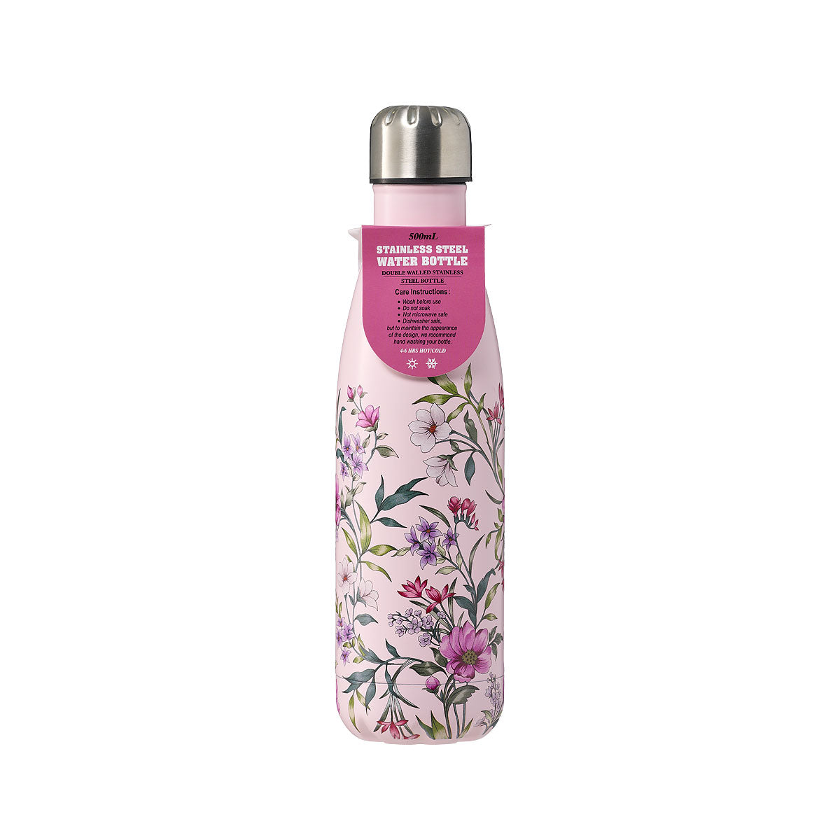 Botanics Stainless Steel Double Wall Bottle 500mL Assorted