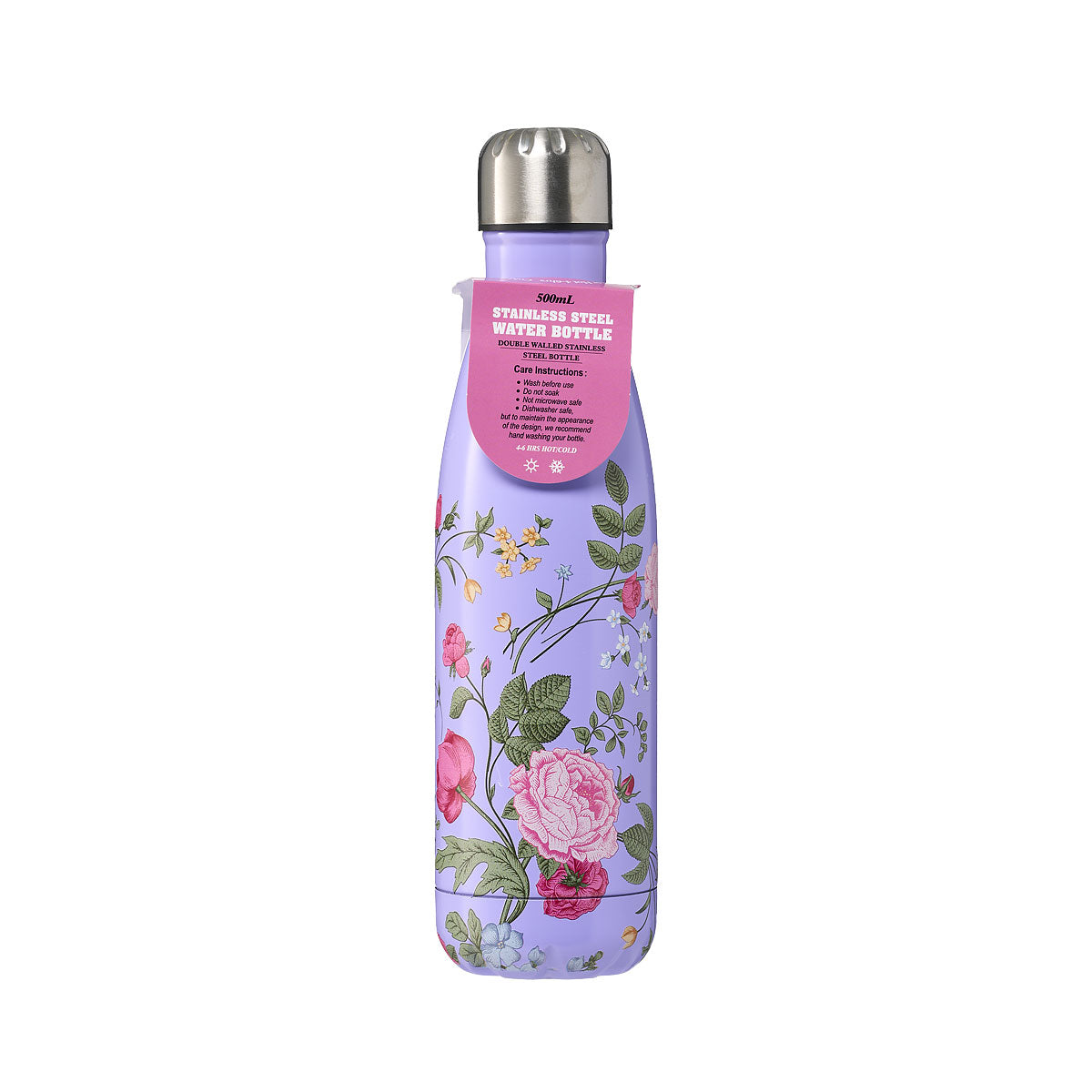 Botanics Stainless Steel Double Wall Bottle 500mL Assorted