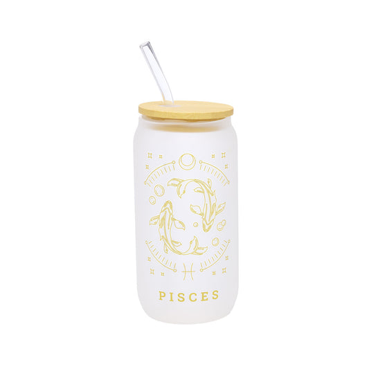 Horoscope Glass Smoothie Cup Capricorn/Aquarius/Pisces