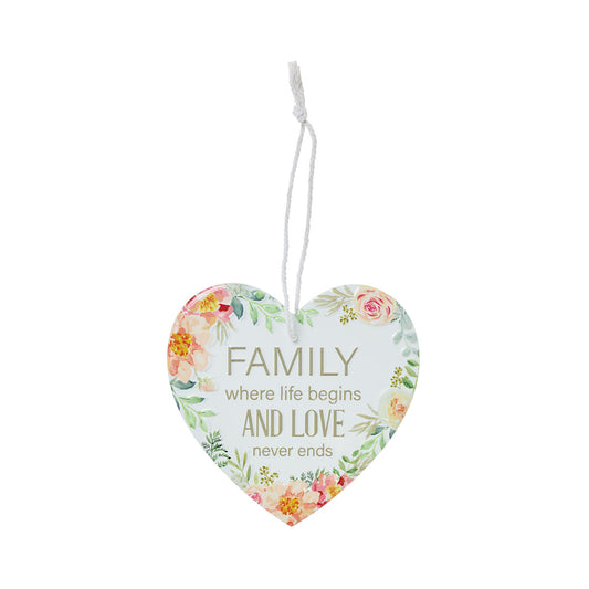 Hanging Tin Plaque Home Sweet/Family