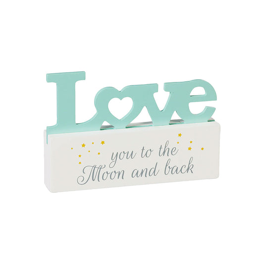 Tabletop Plaque Love You To The Moon