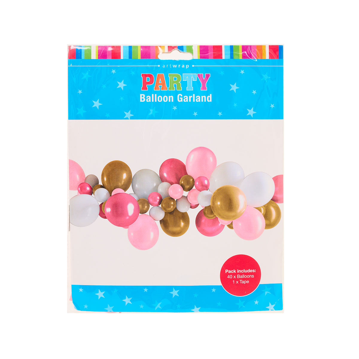 Balloon Garland Pink & White 40pk