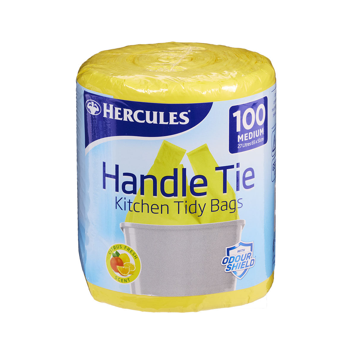 Hercules Kitchen Tidybag 27L Medium 100pk Assorted