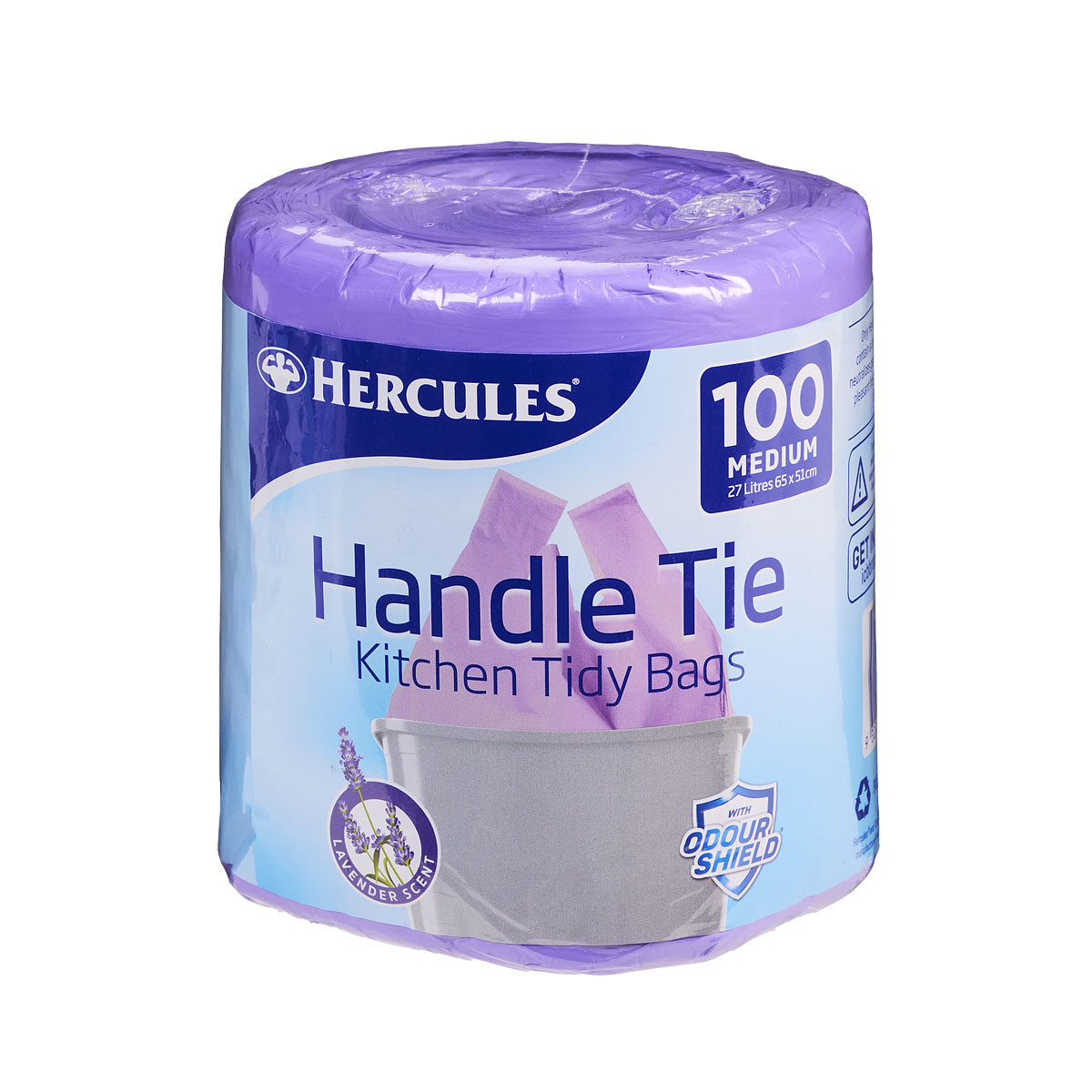 Hercules Kitchen Tidybag 27L Medium 100pk Assorted