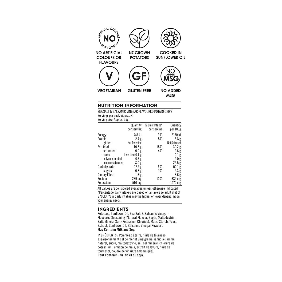 ETA Uppercuts Sea Salt & Balsamic 140g