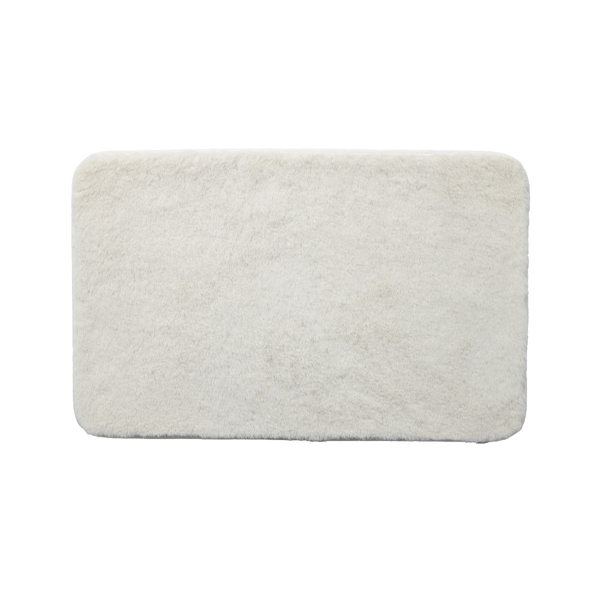 Faux Fur Mat 45x70cm Charcoal/Cream