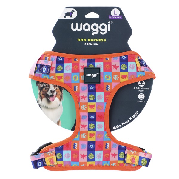 Waggi Pet Printed Harness S/M/L
