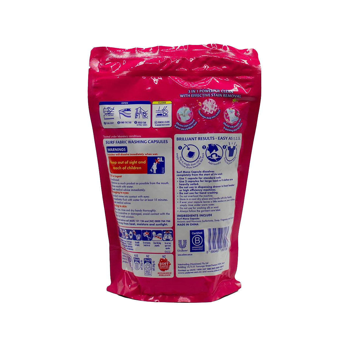 Surf Laundry Capsules Rose Fresh 40pk