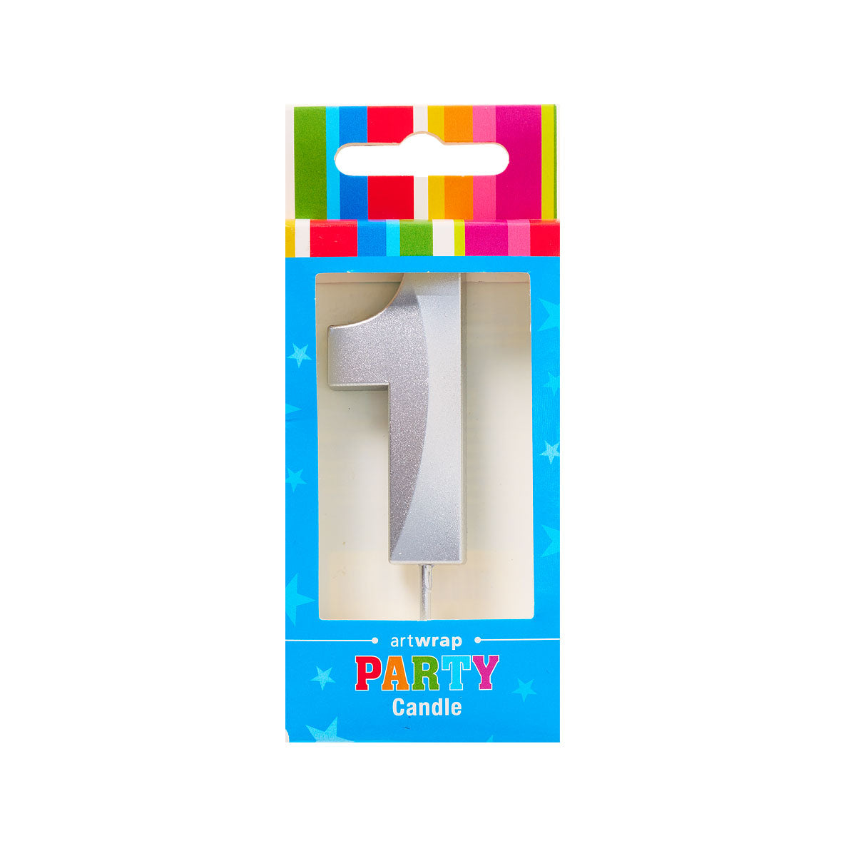 Candle Single Number  Silver 1