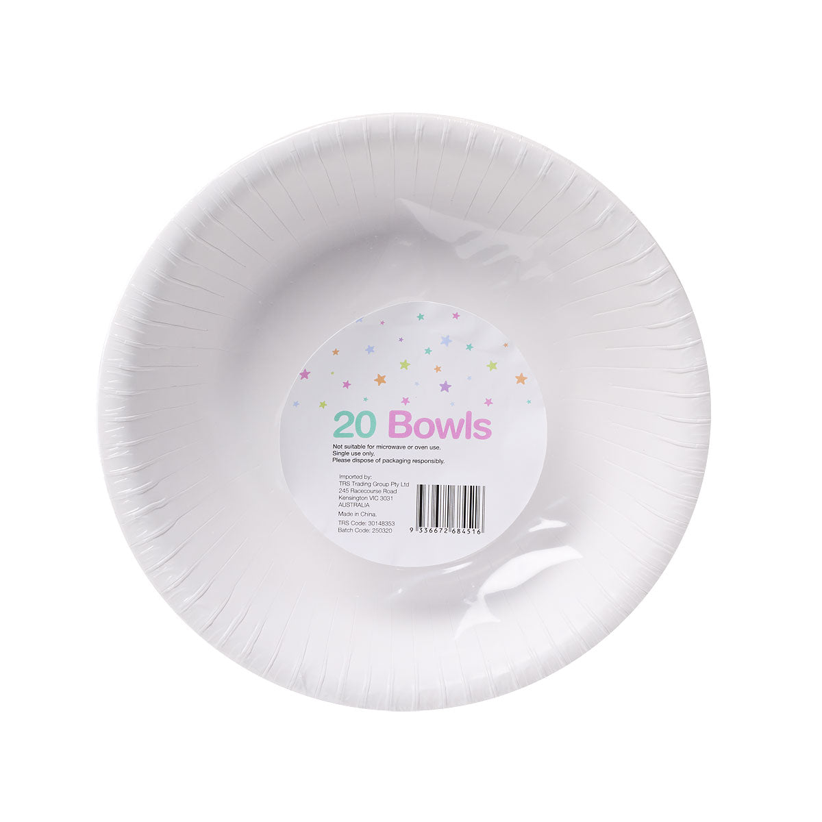 Bowl White 18cm 20pk