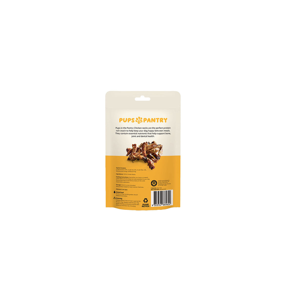 Pups In The Pantry Chicken Necks 100g