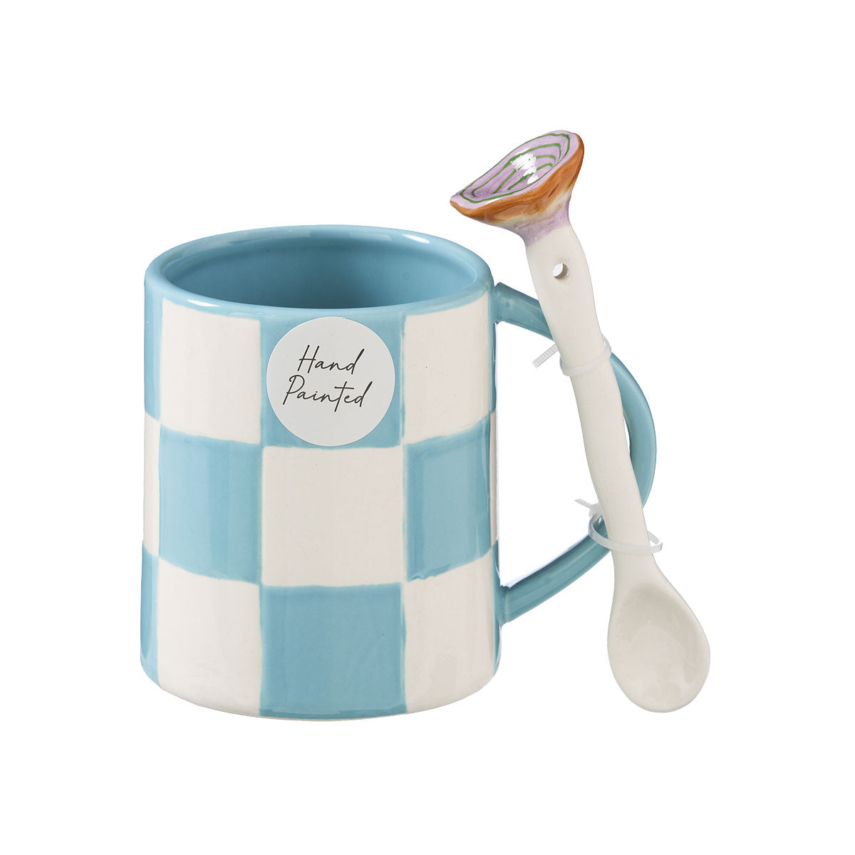Checkers Mug With Spoon Assorted