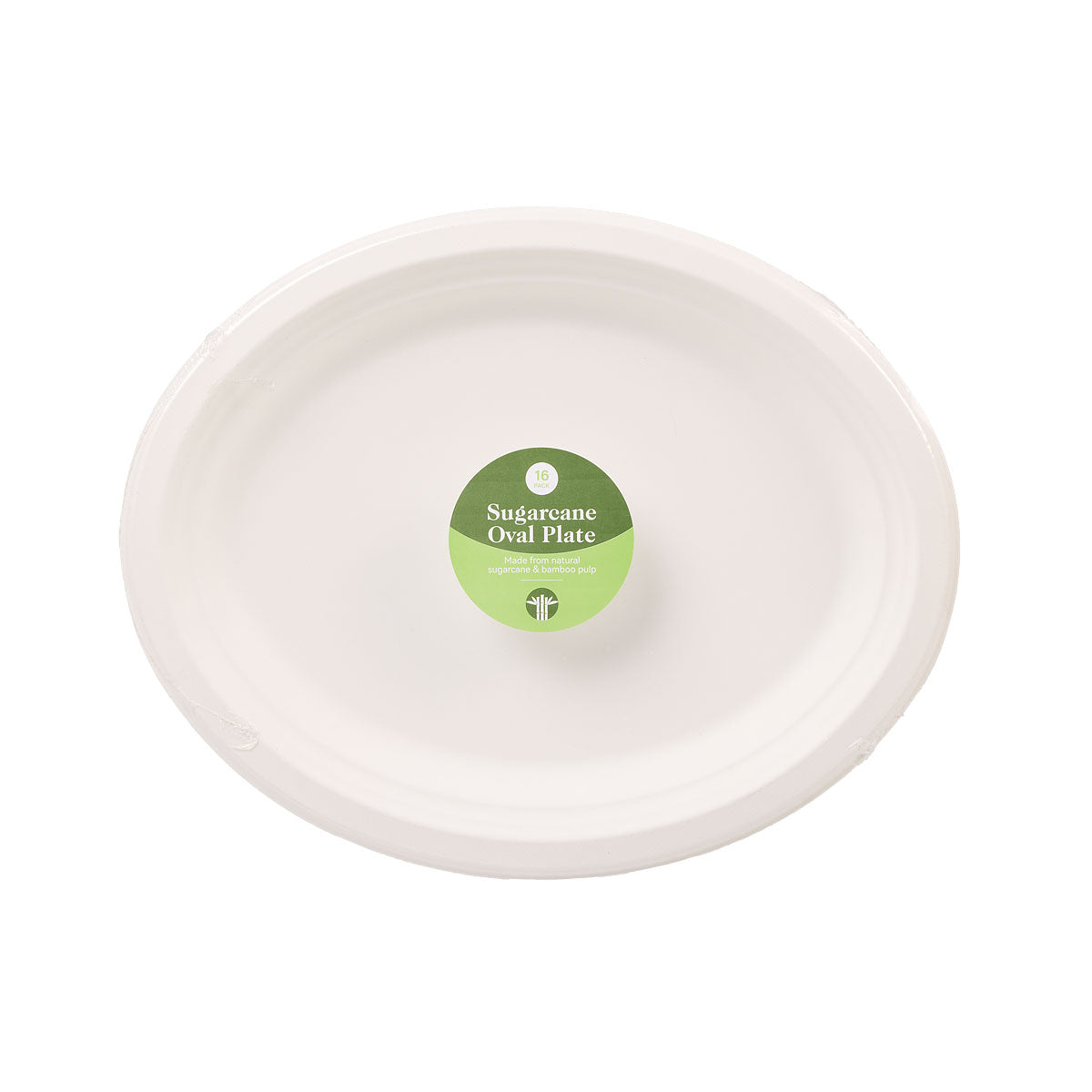 Sugarcane Oval Plates 16pk