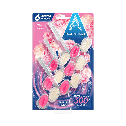 Astonish Cage Foam & Fresh Peony 3pk