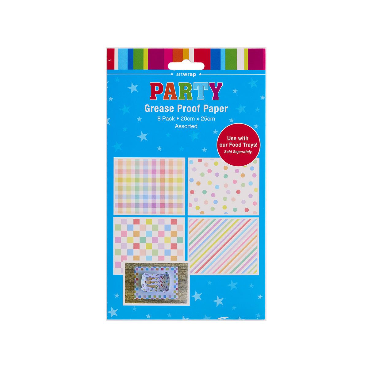 Rainbow Grease Paper 8pk