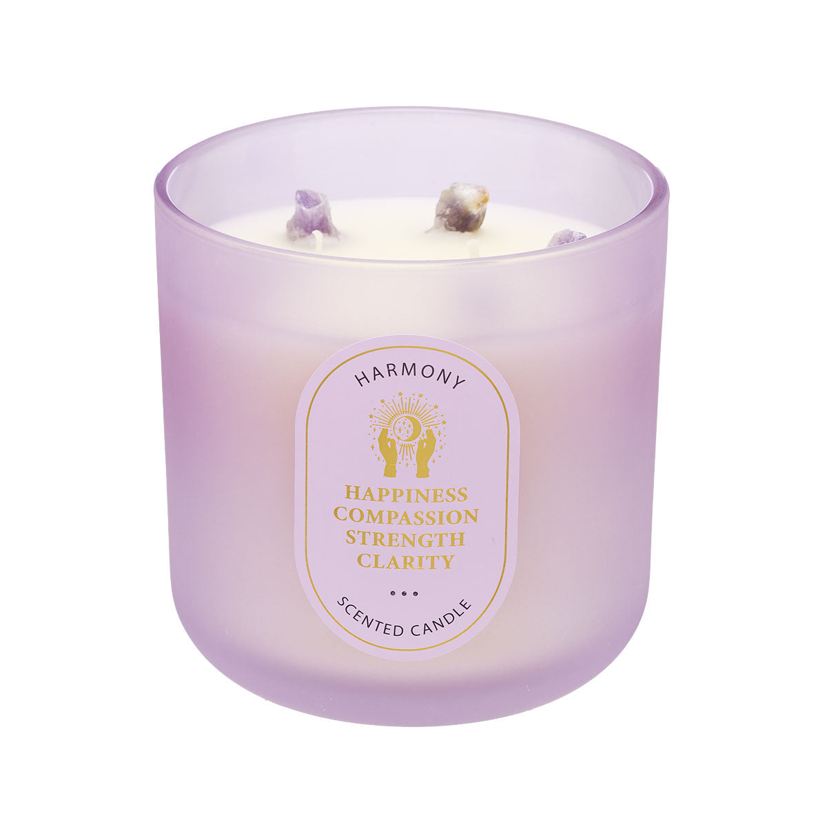 2-wick Stones Candle Pink/Purple
