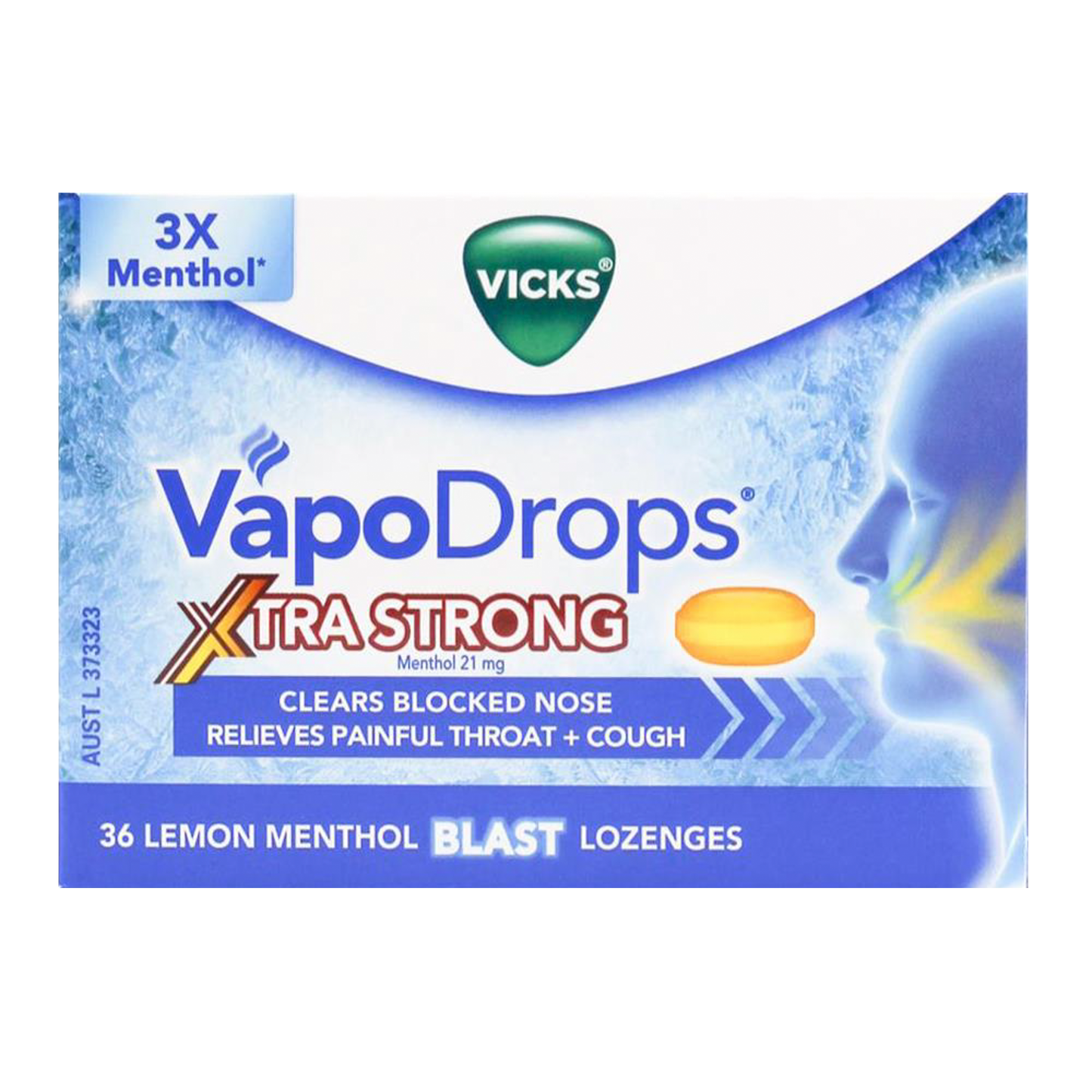 Vicks Xtra Strong Lemon Menthol 36pk