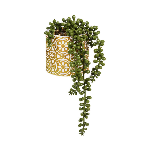 Faux String of Pearls in Zen Pot
