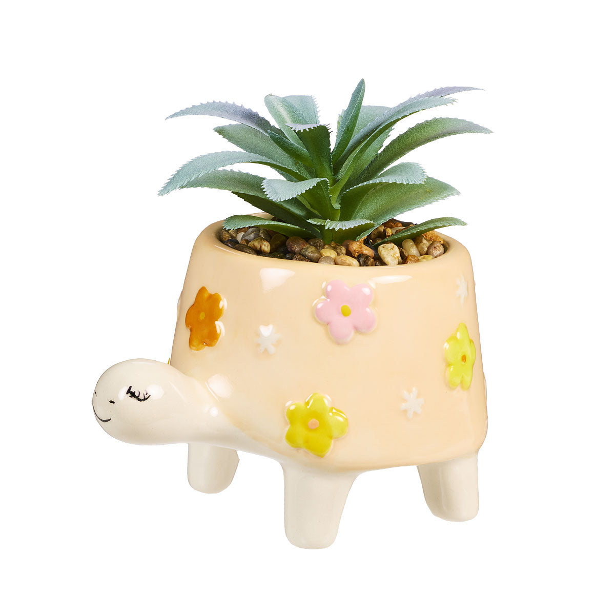 Novelty Snail/Frog/Turtle With Faux Succulent