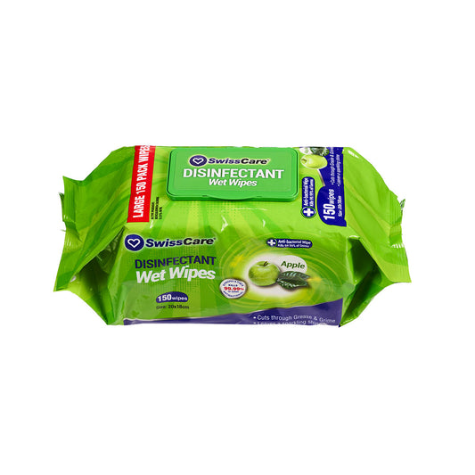 SwissCare Disinfectant Wipes Apple 150pk