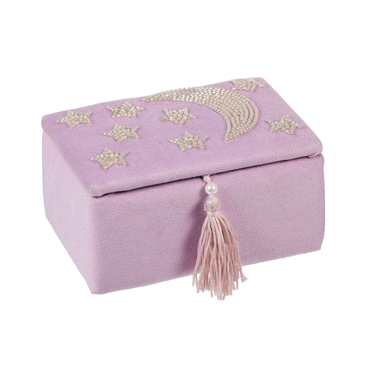 Velvet Beaded Cosmic Jewellery Box